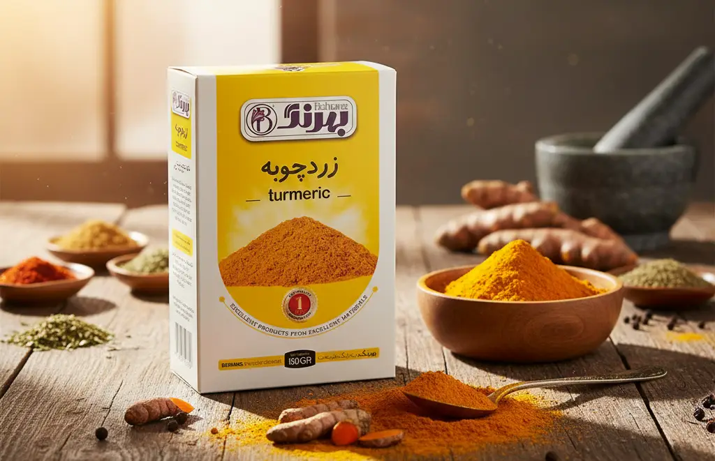 خرید زردچوبه 150 گرمی بهرنگ | ۱۰۰٪ خالص با رنگ‌دهی بالا